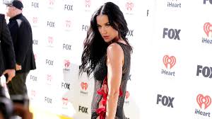 Playful sheer dress with velvet accents Katy Perry steals the show at the iHeartRadio Music Awards
